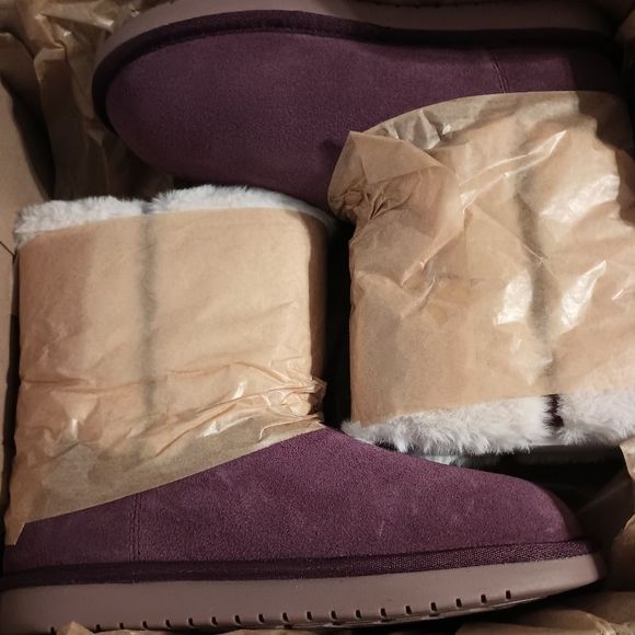 Koolaburra by Ugg Kids Aubrei Short Cold-Weather Booties - Big Kids Size 5 - Picture 2 of 2